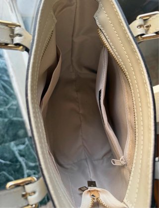 Borsa vintage Made in Italy beige e oro