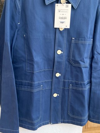 Chaqueta Zara Origins Azul Talla M