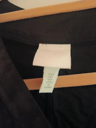 Blusón H&M Talla Única Negro, da talla hasta L