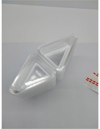 100 cajas individuales para tartas con calcomanías de sellado - recipientes transparentes para porciones de pasteles - sándwiches -