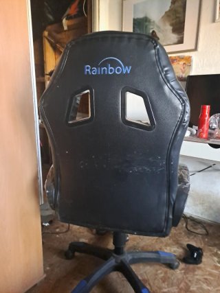 Silla Gamer Azul y Negra