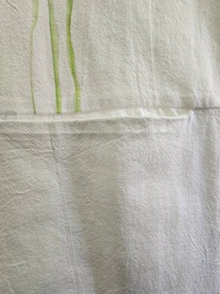 Vestido blanco lino estampado floral