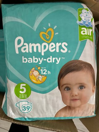3 paquetes de Pañales Pampers Baby-Dry Talla 5