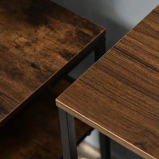 Cómoda de tela con estantes estilo industrial