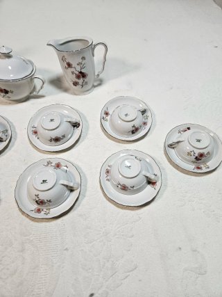 Servizio Tè/Caffè Vintage Porcellana Fiori