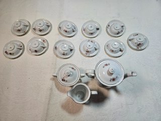 Servizio Tè/Caffè Vintage Porcellana Fiori