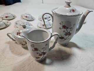 Servizio Tè/Caffè Vintage Porcellana Fiori