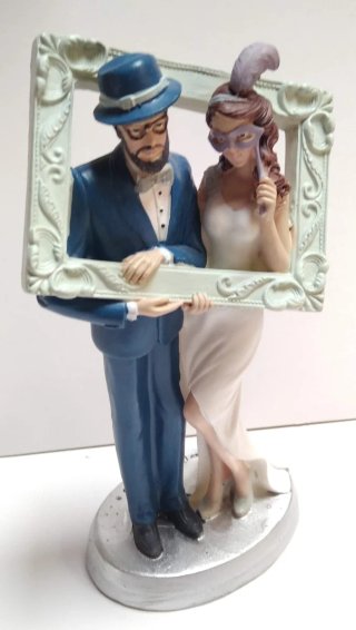 Figura Pastel Novios Cerámica