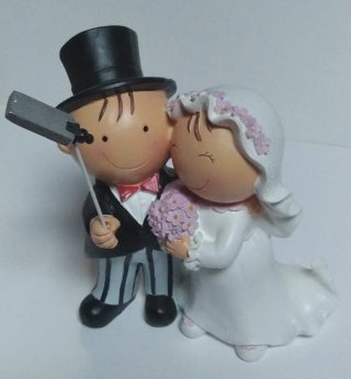 Figura Pastel Novios Cerámica