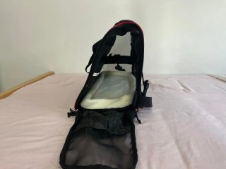 Transportín perro/gato negro y rojo