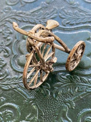 Pareja antiguas figuras miniatura de colección