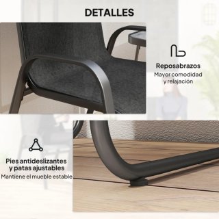 Set da Giardino con 2 Poltrone + Tavolo