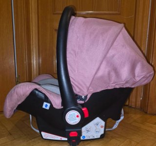 Passeggino per bambini rosa e nero