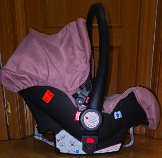 Passeggino per bambini rosa e nero