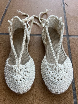 Alpargatas Crochet Hechas a Mano Talla 35-42