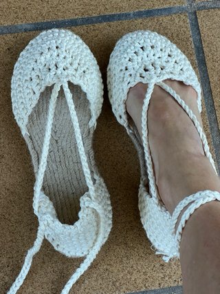 Alpargatas Crochet Hechas a Mano Talla 35-42