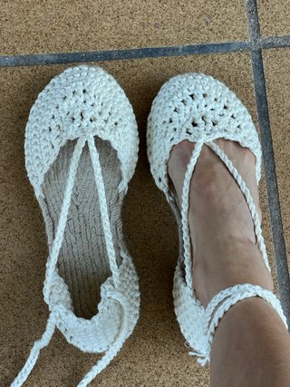 Alpargatas Crochet Hechas a Mano Talla 35-42