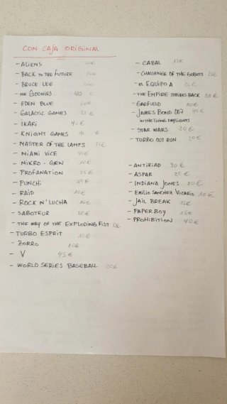Juegos Amstrad CPC (Cintas)