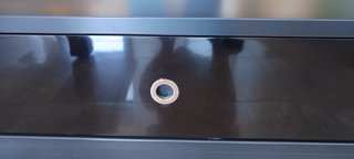 Mueble TV negro cristal templado cajón