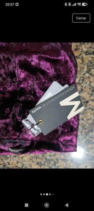 Pantalón vestir terciopelo morado fucsia