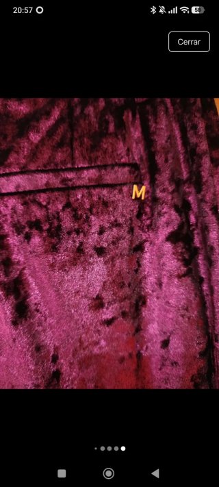 Pantalón vestir terciopelo morado fucsia
