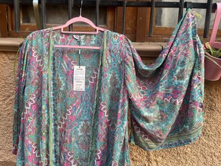 Kimono largo ANILA mangas murciélago