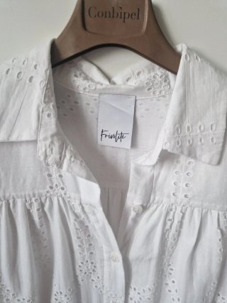 Vestito donna corto cotone bianco