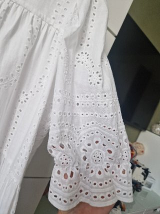 Vestito donna corto cotone bianco