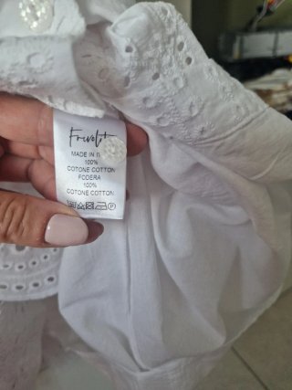 Vestito donna corto cotone bianco