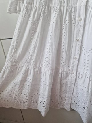 Vestito donna corto cotone bianco