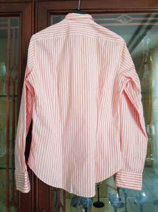 Camicia Ralph Lauren donna righe arancio/bianco