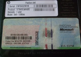 PC HP PAVILION dv6 con WINDOWS 7