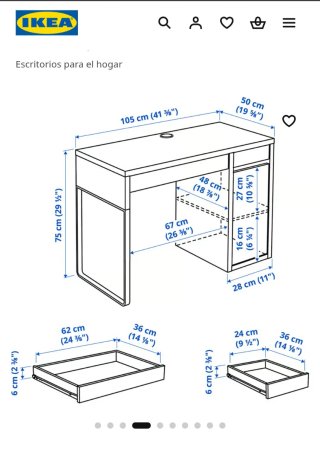 Escritorio Blanco Ikea Micke