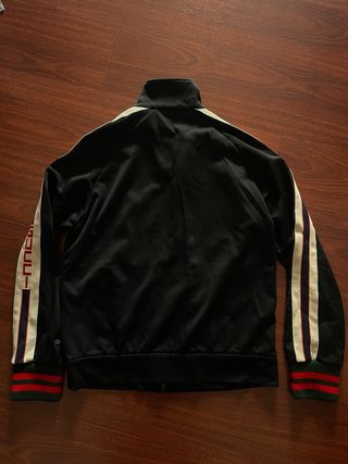Chaqueta Gucci Negra Cremallera Rayas