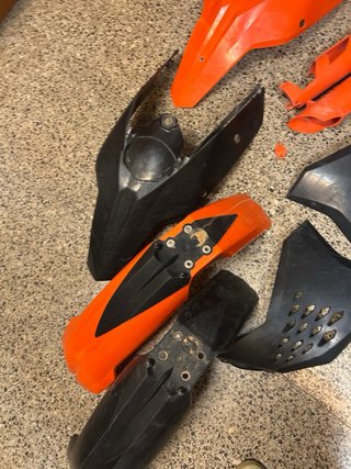 Plásticos KTM EXC Naranja y Negro