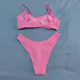 Bikini rosa texturizado Lefties estilo brasileño