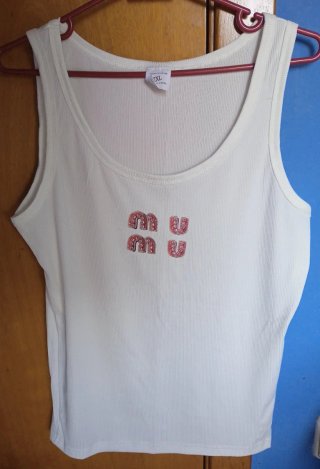Camiseta tirantes blanca con logo