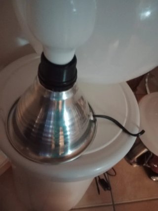 Lampada vintage sfera vetro e metallo