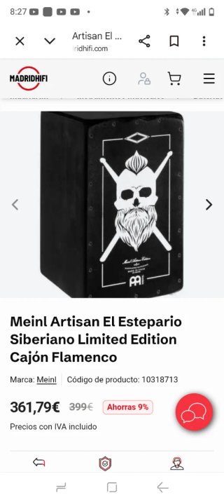 Cajón Flamenco Meinl Metal Artisan Edition