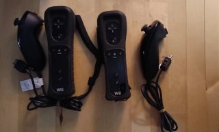 Consola Wii Negra + 2 Mandos + Nunchuk + Wii Sport