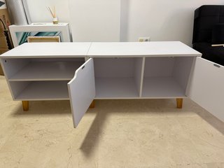 Mueble TV Blanco y Madera