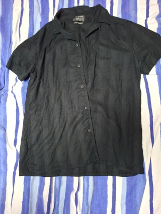 Camisa Negra Manga Corta Primark Talla M