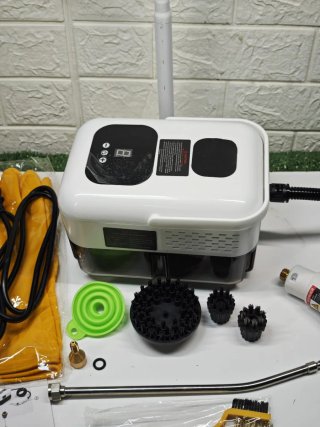 Limpiador Vapor Portátil 2500W + 6 Cepillos