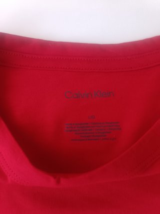 Camiseta Calvin Klein Logo Roja Talla L