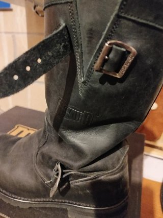 Botas Mayura Moto Cuero Negro