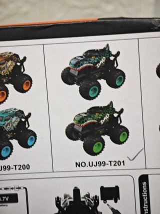 Coche Monster Truck Dino 1:20