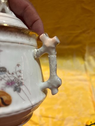 Azucarero KPM Berlin Porcelana Dorada