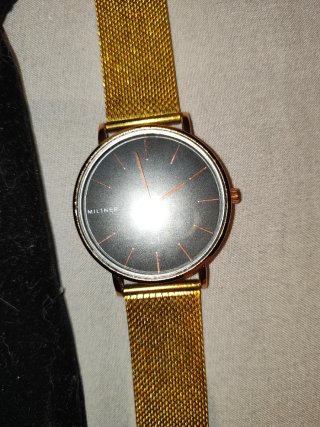 Reloj Miltner Negro y Dorado