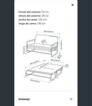 Sofá cama gris
