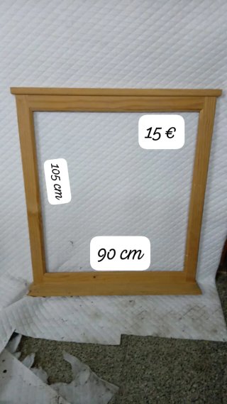 Marco de madera marrón 80x90 cm